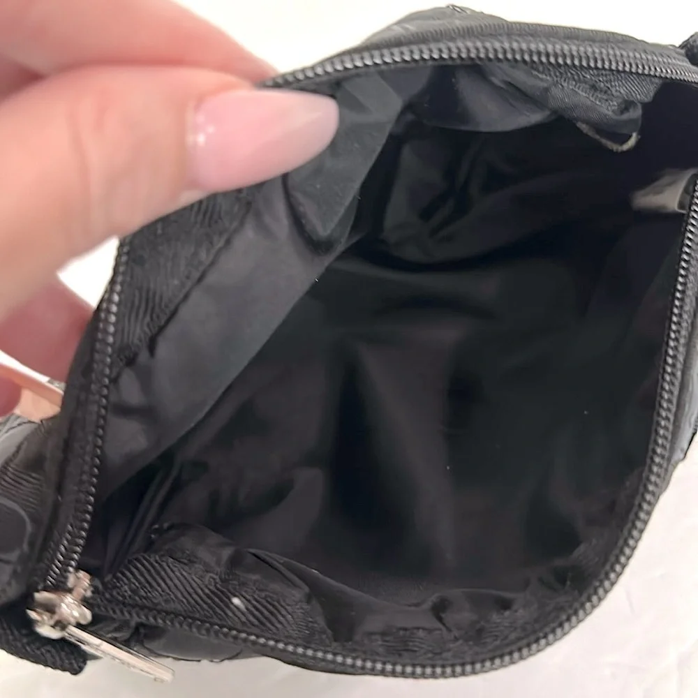 LeSportsac Black with sequins Cosmetic Bag small